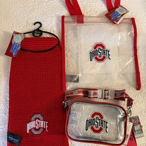 Ohio State Buckeyes Red and Clear Bag Set
